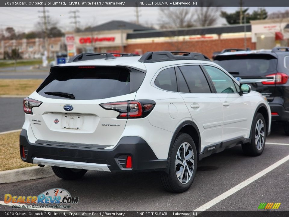 2020 Subaru Outback 2.5i Limited Crystal White Pearl / Warm Ivory Photo #4