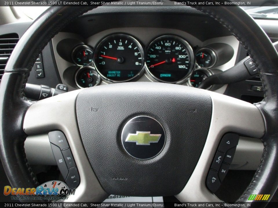 2011 Chevrolet Silverado 1500 LT Extended Cab Sheer Silver Metallic / Light Titanium/Ebony Photo #15