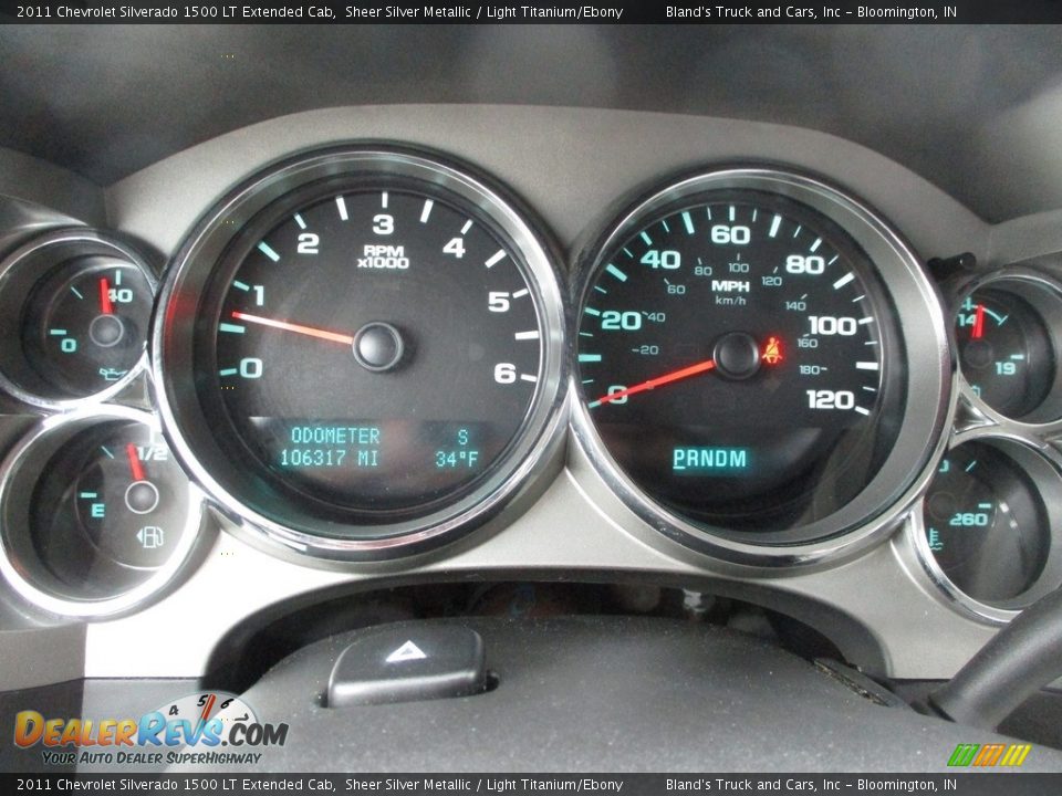 2011 Chevrolet Silverado 1500 LT Extended Cab Sheer Silver Metallic / Light Titanium/Ebony Photo #16