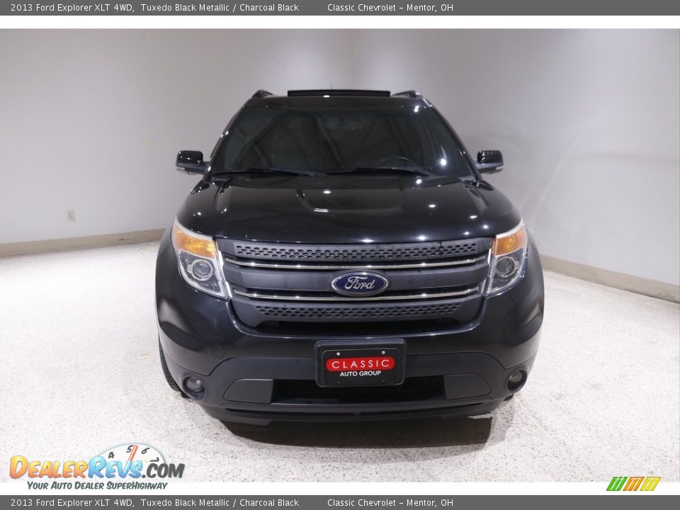 2013 Ford Explorer XLT 4WD Tuxedo Black Metallic / Charcoal Black Photo #2