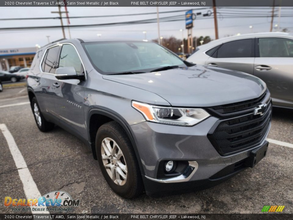 2020 Chevrolet Traverse LT AWD Satin Steel Metallic / Jet Black Photo #3