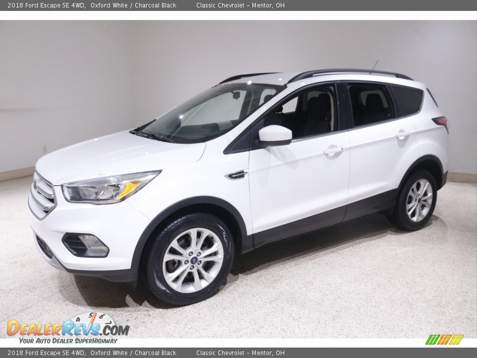 2018 Ford Escape SE 4WD Oxford White / Charcoal Black Photo #3