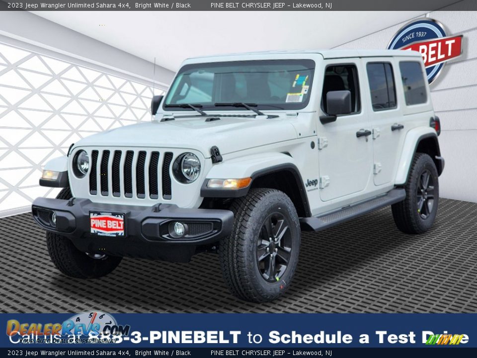 2023 Jeep Wrangler Unlimited Sahara 4x4 Bright White / Black Photo #1