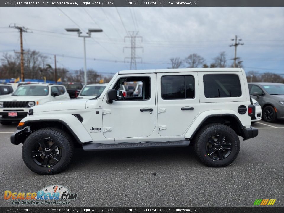 Bright White 2023 Jeep Wrangler Unlimited Sahara 4x4 Photo #3