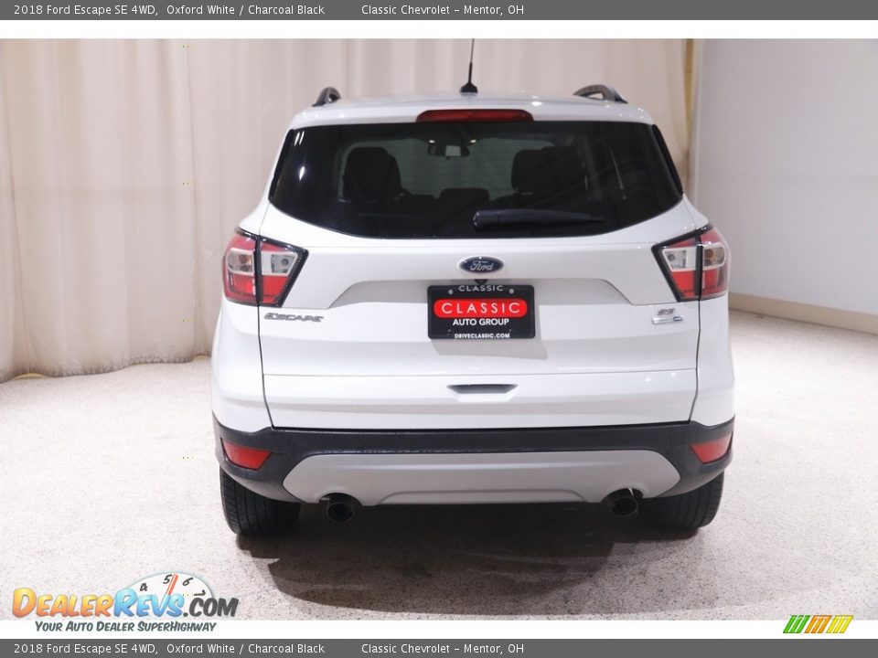 2018 Ford Escape SE 4WD Oxford White / Charcoal Black Photo #18