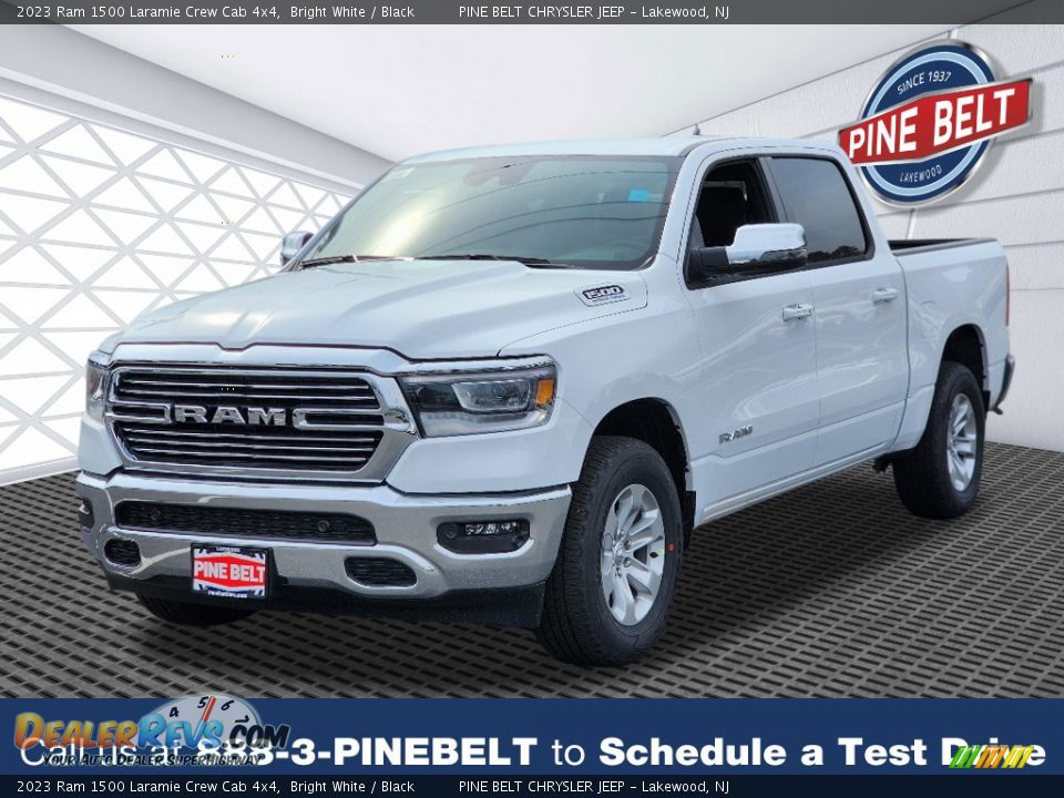 2023 Ram 1500 Laramie Crew Cab 4x4 Bright White / Black Photo #1