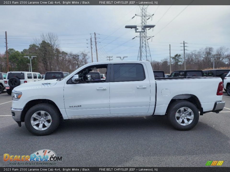 2023 Ram 1500 Laramie Crew Cab 4x4 Bright White / Black Photo #3