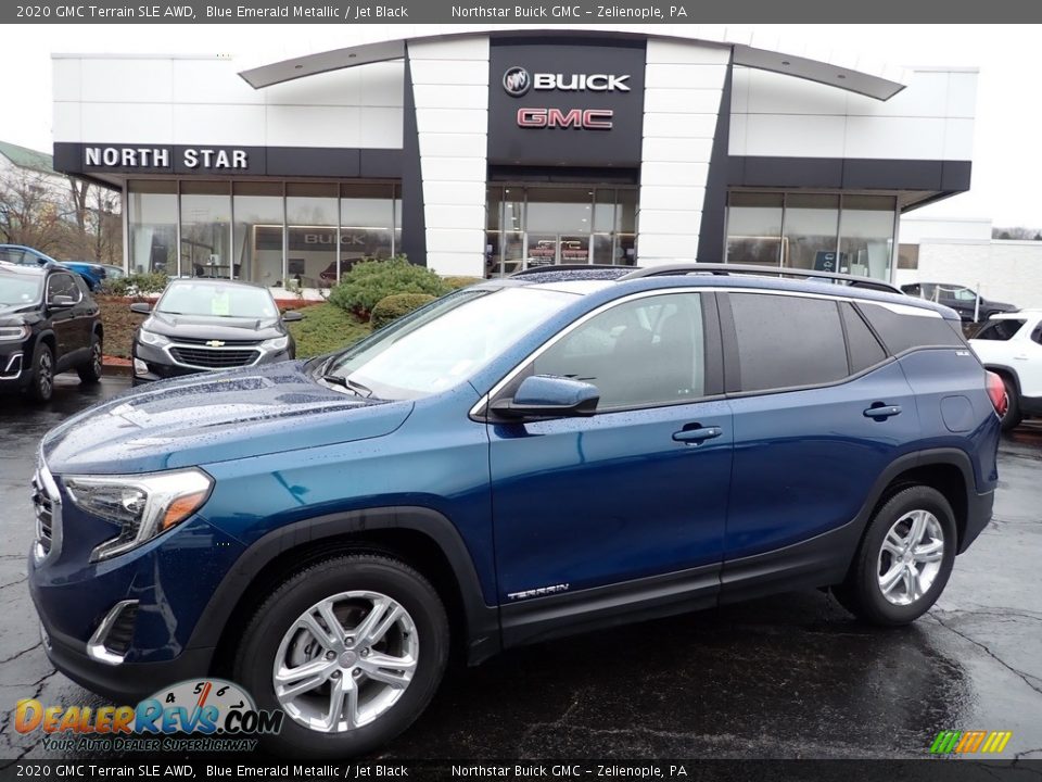 2020 GMC Terrain SLE AWD Blue Emerald Metallic / Jet Black Photo #1