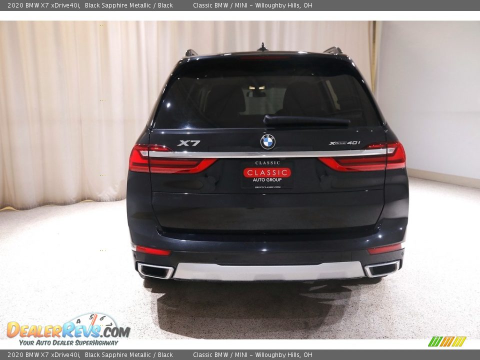 2020 BMW X7 xDrive40i Black Sapphire Metallic / Black Photo #23