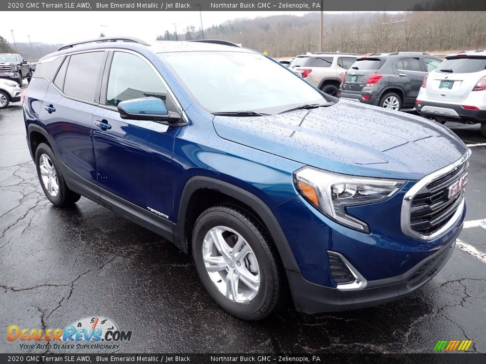 2020 GMC Terrain SLE AWD Blue Emerald Metallic / Jet Black Photo #9