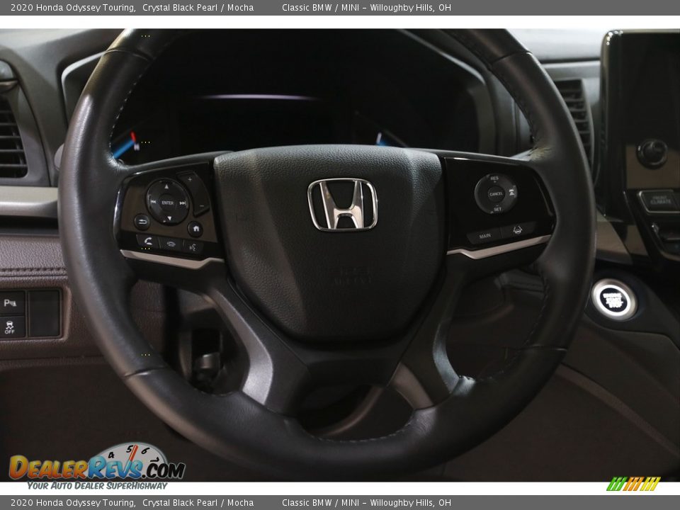 2020 Honda Odyssey Touring Crystal Black Pearl / Mocha Photo #7