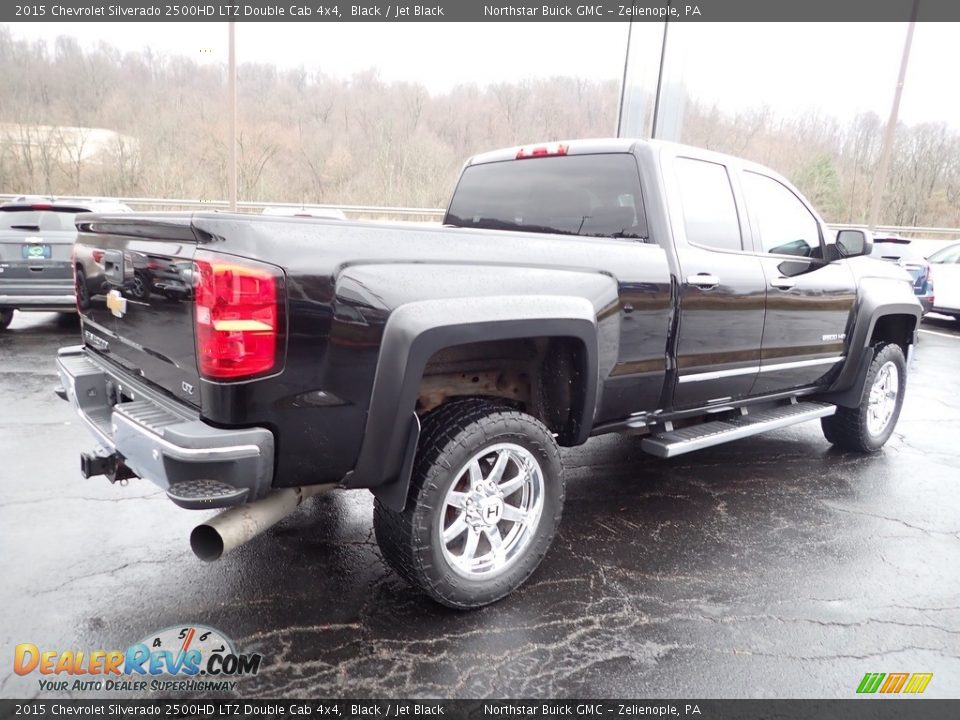 2015 Chevrolet Silverado 2500HD LTZ Double Cab 4x4 Black / Jet Black Photo #7