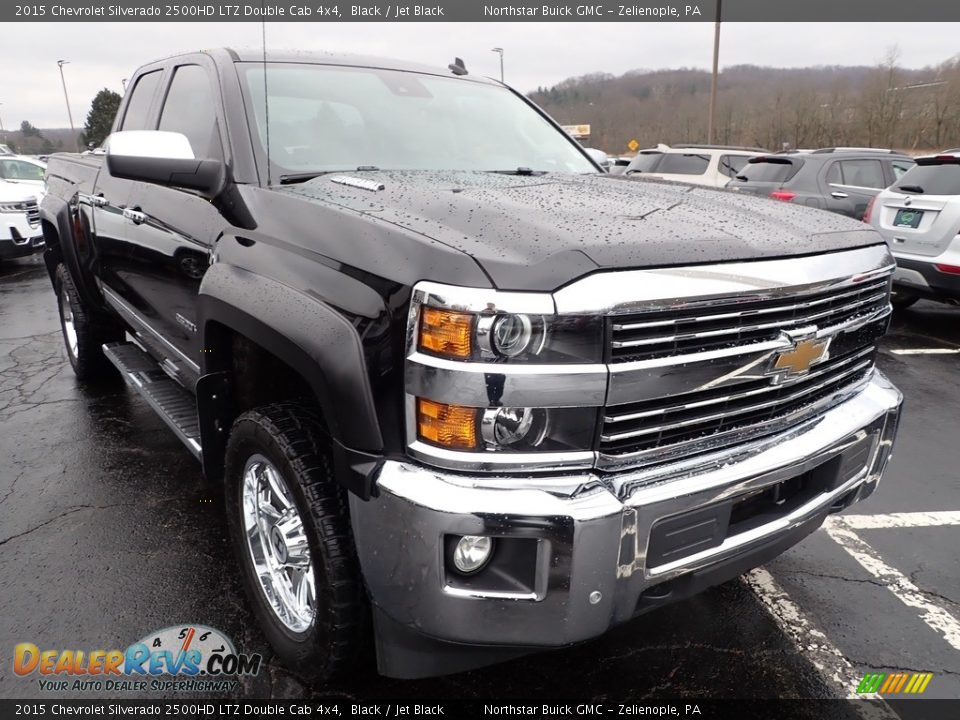 2015 Chevrolet Silverado 2500HD LTZ Double Cab 4x4 Black / Jet Black Photo #10