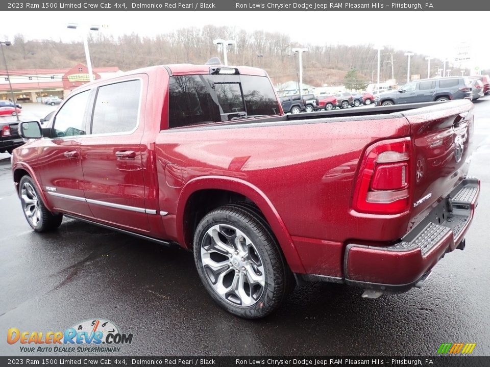 2023 Ram 1500 Limited Crew Cab 4x4 Delmonico Red Pearl / Black Photo #3