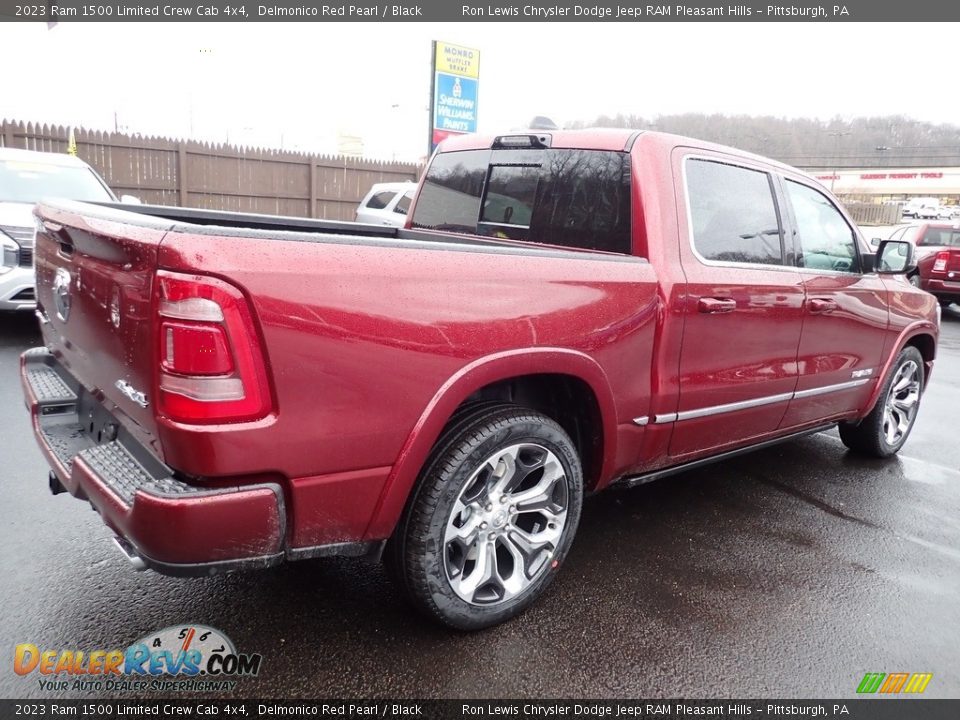 2023 Ram 1500 Limited Crew Cab 4x4 Delmonico Red Pearl / Black Photo #6