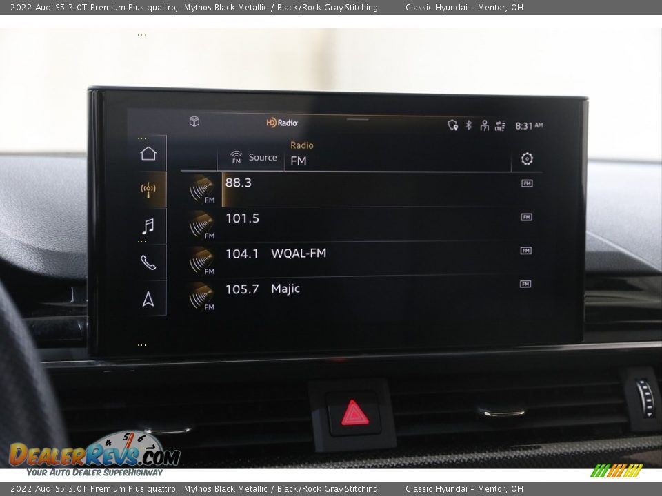 2022 Audi S5 3.0T Premium Plus quattro Mythos Black Metallic / Black/Rock Gray Stitching Photo #10