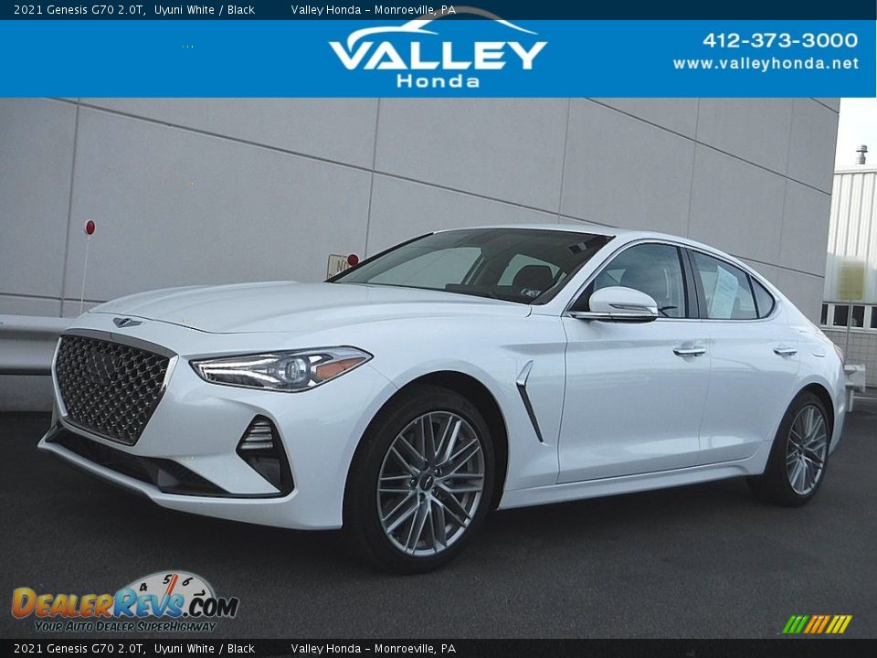 2021 Genesis G70 2.0T Uyuni White / Black Photo #1