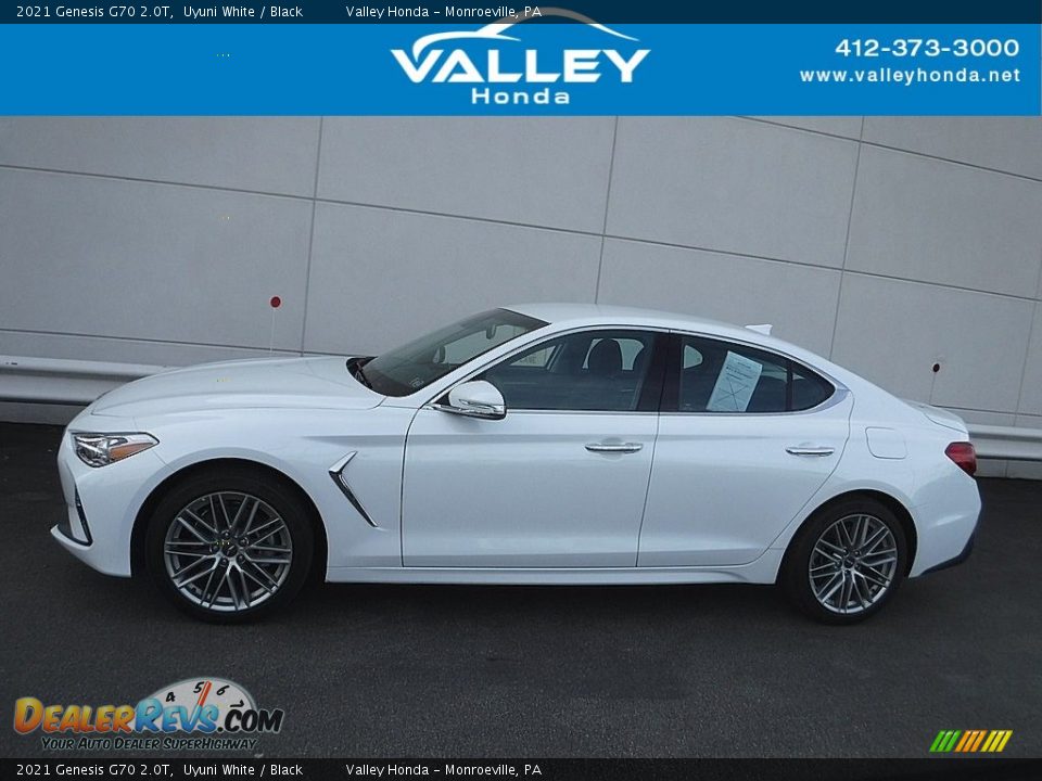 2021 Genesis G70 2.0T Uyuni White / Black Photo #2