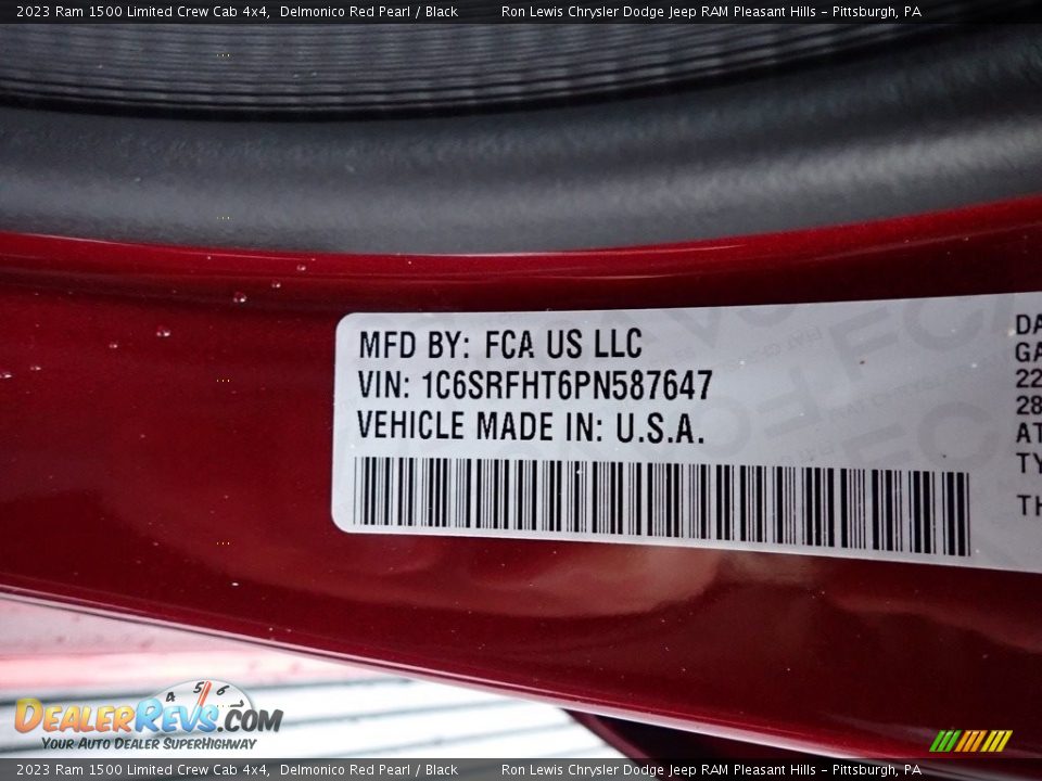 2023 Ram 1500 Limited Crew Cab 4x4 Delmonico Red Pearl / Black Photo #15