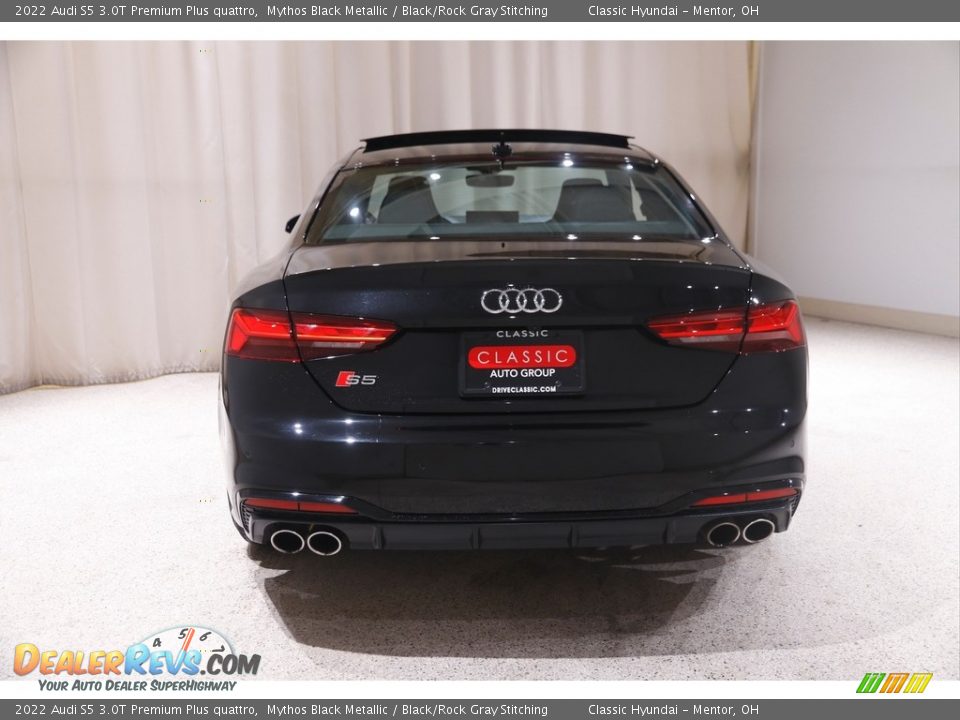 2022 Audi S5 3.0T Premium Plus quattro Mythos Black Metallic / Black/Rock Gray Stitching Photo #19