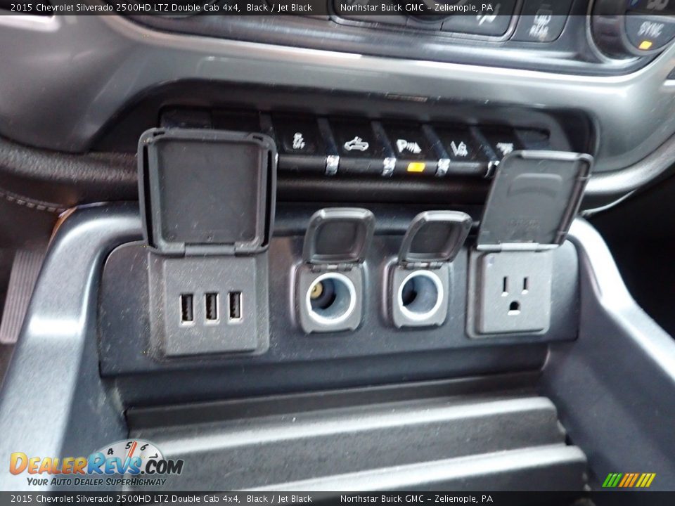 2015 Chevrolet Silverado 2500HD LTZ Double Cab 4x4 Black / Jet Black Photo #26