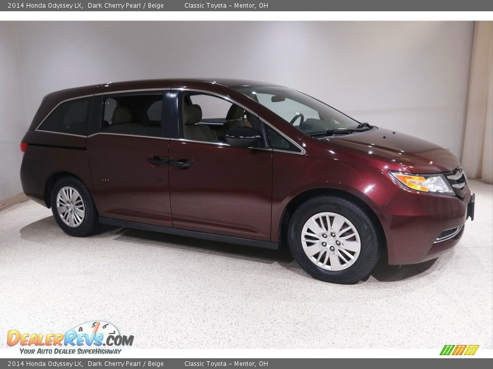 2014 Honda Odyssey LX Dark Cherry Pearl / Beige Photo #1