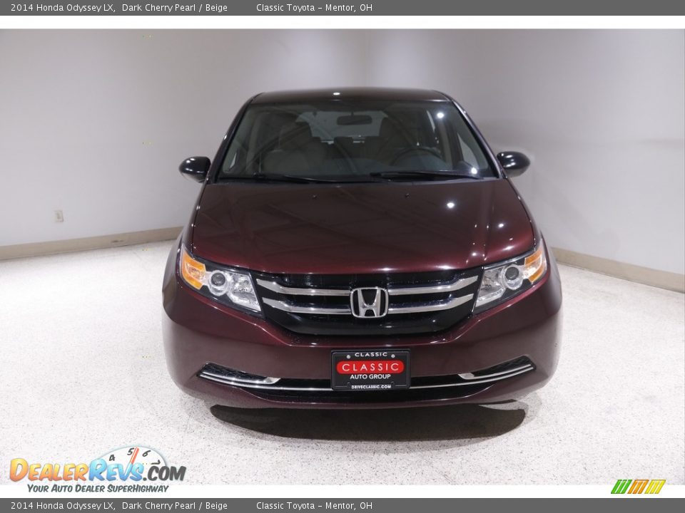 2014 Honda Odyssey LX Dark Cherry Pearl / Beige Photo #2