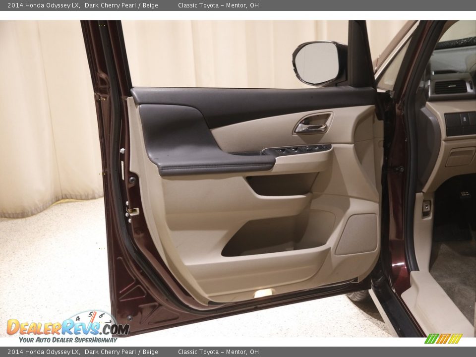 2014 Honda Odyssey LX Dark Cherry Pearl / Beige Photo #4