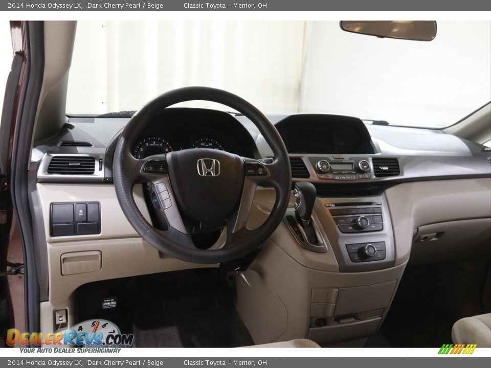 2014 Honda Odyssey LX Dark Cherry Pearl / Beige Photo #6