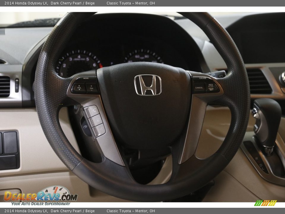 2014 Honda Odyssey LX Dark Cherry Pearl / Beige Photo #7