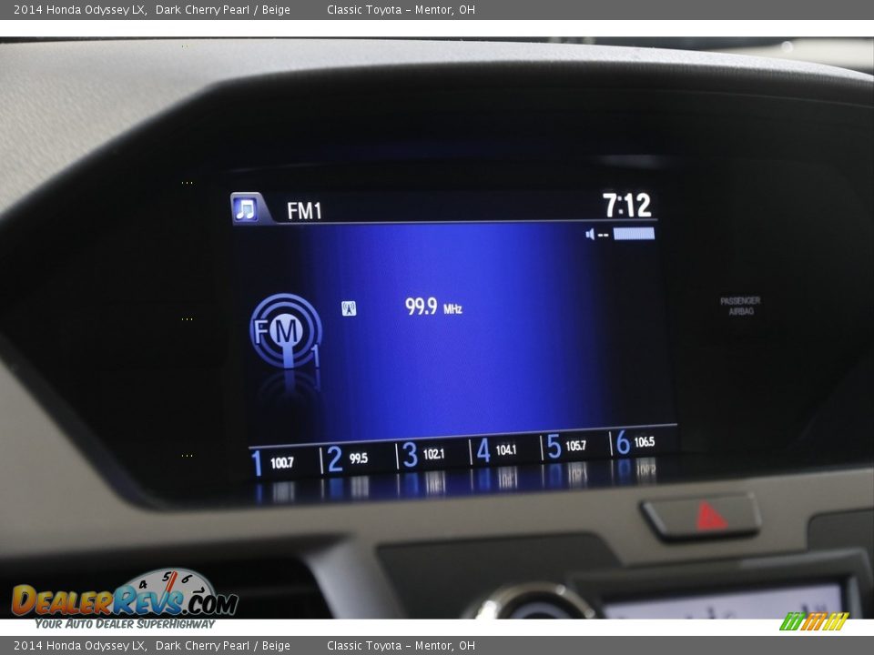 2014 Honda Odyssey LX Dark Cherry Pearl / Beige Photo #10