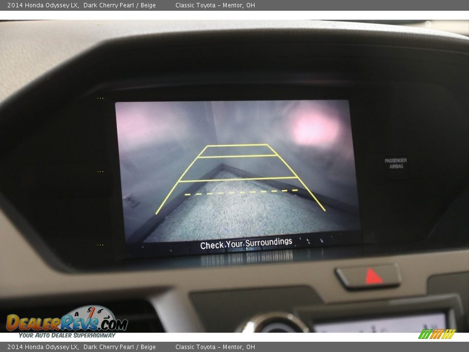 2014 Honda Odyssey LX Dark Cherry Pearl / Beige Photo #12