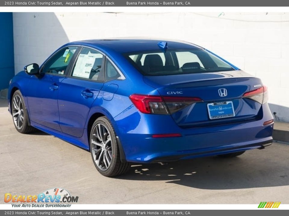 2023 Honda Civic Touring Sedan Aegean Blue Metallic / Black Photo #2