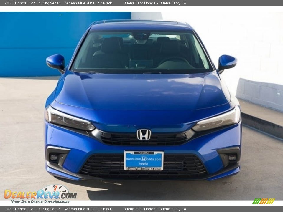 2023 Honda Civic Touring Sedan Aegean Blue Metallic / Black Photo #3