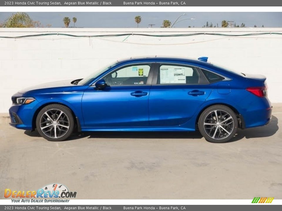 Aegean Blue Metallic 2023 Honda Civic Touring Sedan Photo #4