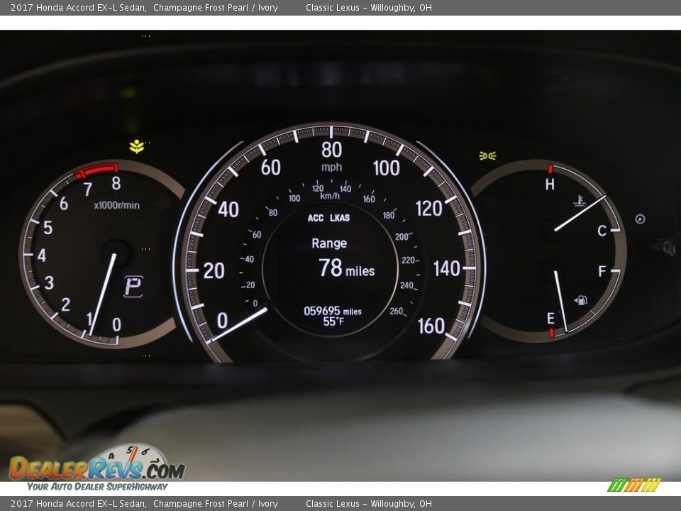 2017 Honda Accord EX-L Sedan Champagne Frost Pearl / Ivory Photo #8