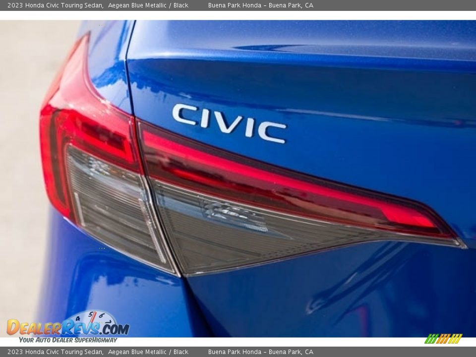 2023 Honda Civic Touring Sedan Aegean Blue Metallic / Black Photo #6