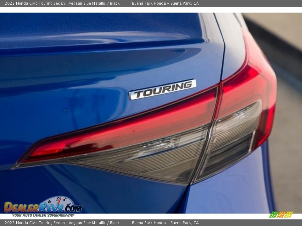 2023 Honda Civic Touring Sedan Aegean Blue Metallic / Black Photo #7