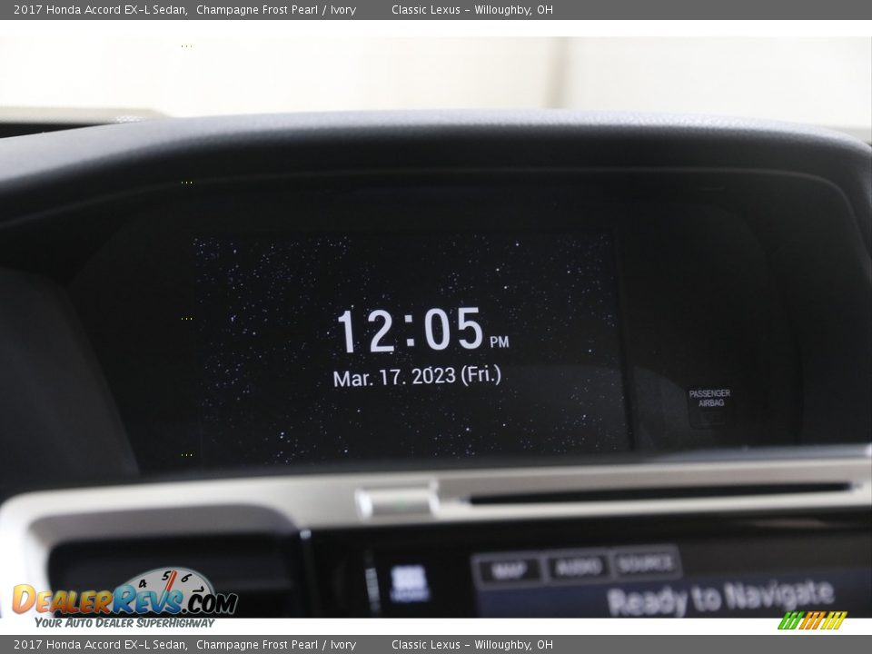2017 Honda Accord EX-L Sedan Champagne Frost Pearl / Ivory Photo #12