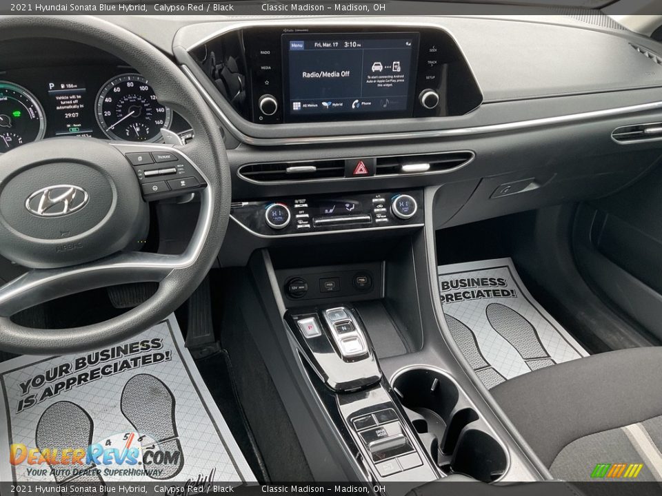2021 Hyundai Sonata Blue Hybrid Calypso Red / Black Photo #6