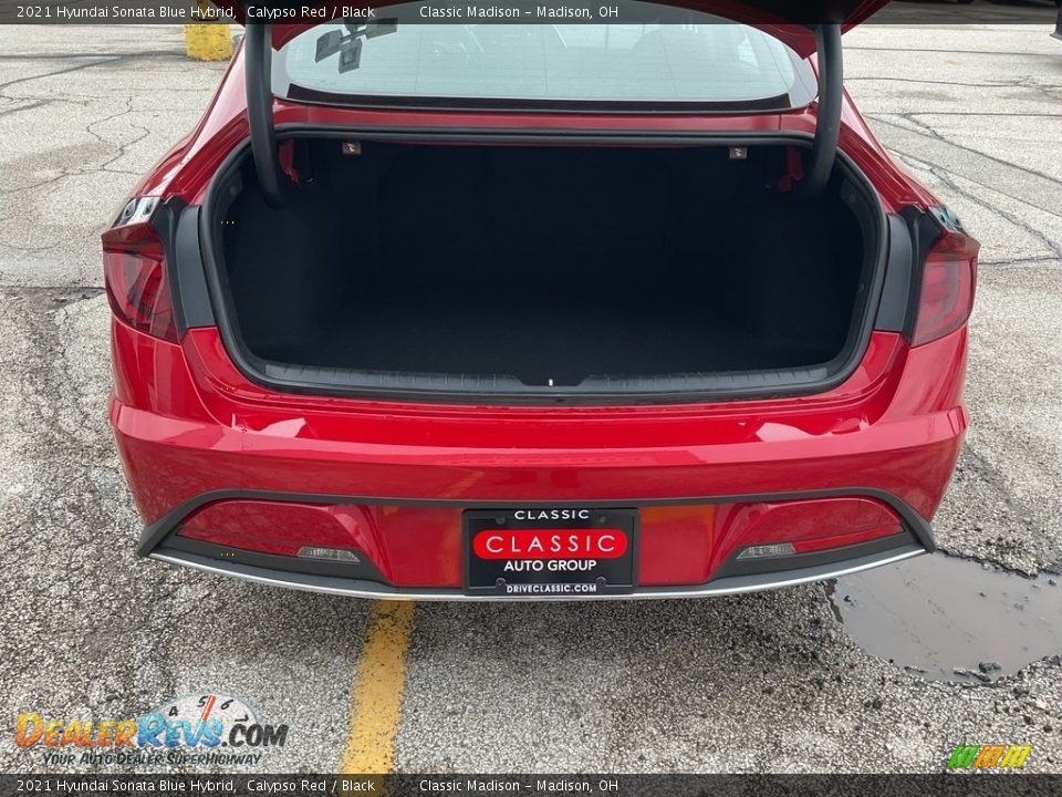 2021 Hyundai Sonata Blue Hybrid Calypso Red / Black Photo #12