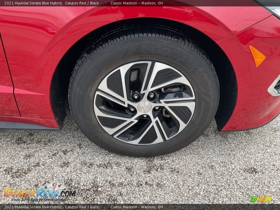 2021 Hyundai Sonata Blue Hybrid Calypso Red / Black Photo #13