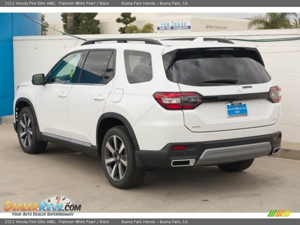 2023 Honda Pilot Elite AWD Platinum White Pearl / Black Photo #2