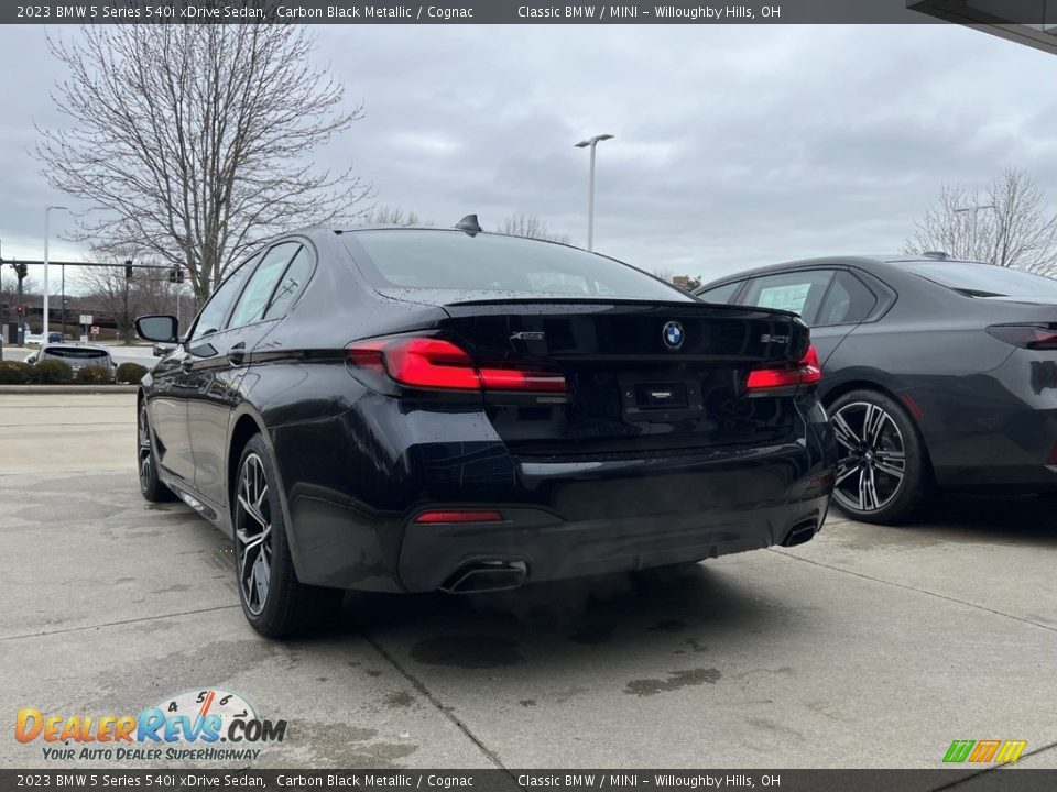 2023 BMW 5 Series 540i xDrive Sedan Carbon Black Metallic / Cognac Photo #3