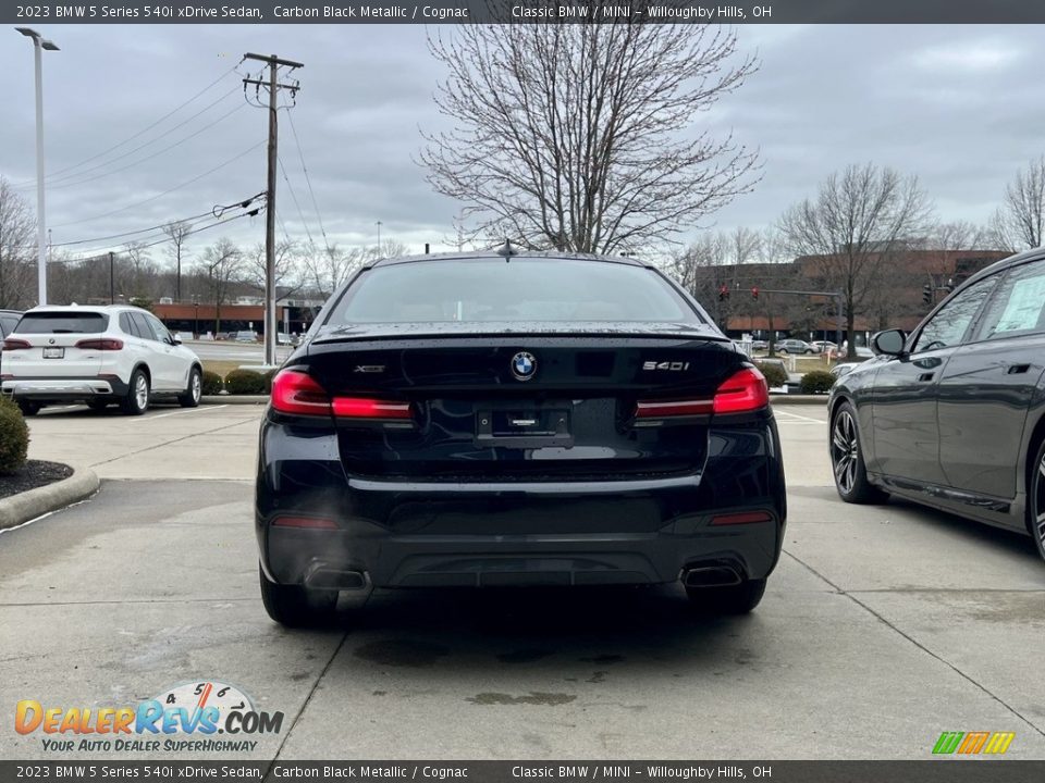 2023 BMW 5 Series 540i xDrive Sedan Carbon Black Metallic / Cognac Photo #4