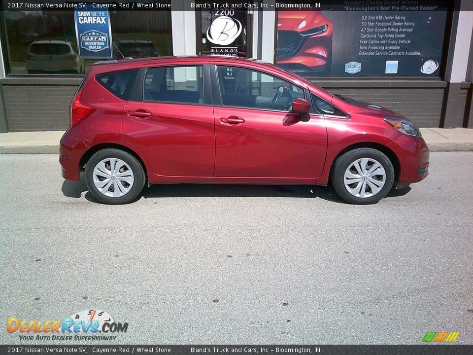 2017 Nissan Versa Note SV Cayenne Red / Wheat Stone Photo #1