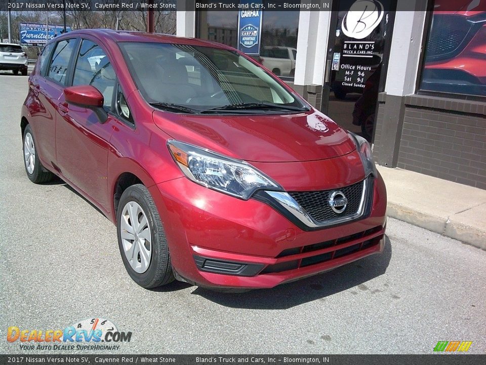 2017 Nissan Versa Note SV Cayenne Red / Wheat Stone Photo #2