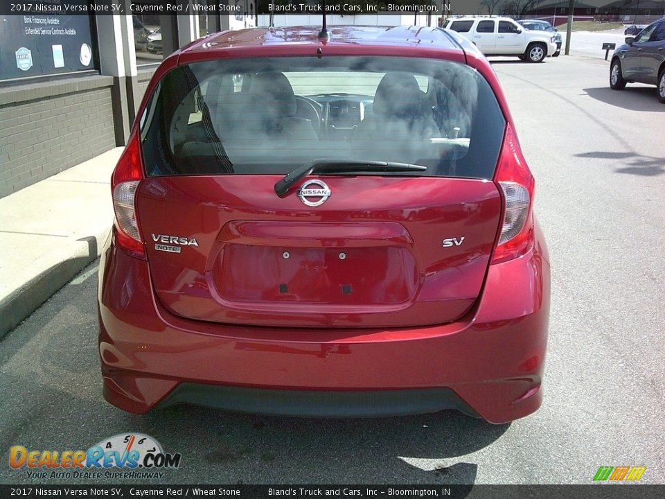 2017 Nissan Versa Note SV Cayenne Red / Wheat Stone Photo #7