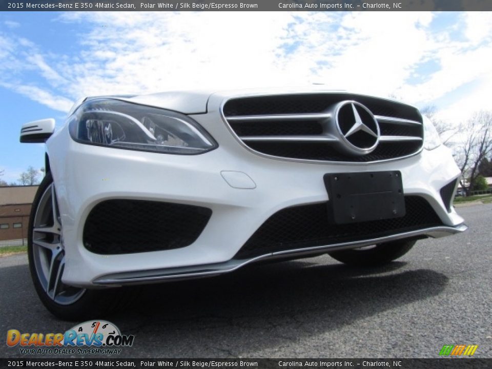 2015 Mercedes-Benz E 350 4Matic Sedan Polar White / Silk Beige/Espresso Brown Photo #2