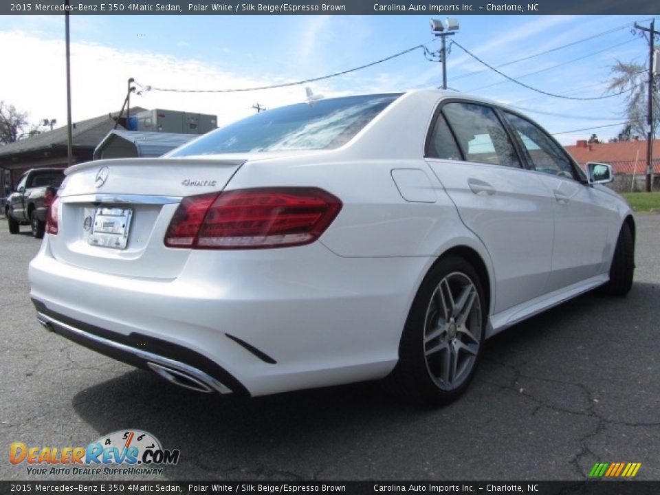 2015 Mercedes-Benz E 350 4Matic Sedan Polar White / Silk Beige/Espresso Brown Photo #10